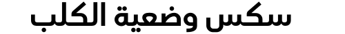 سكس وضعية الكلب